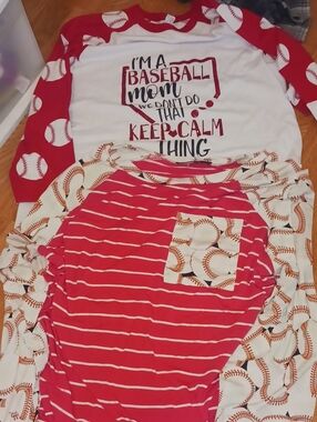 Baseball Mom Shirts 4 Total